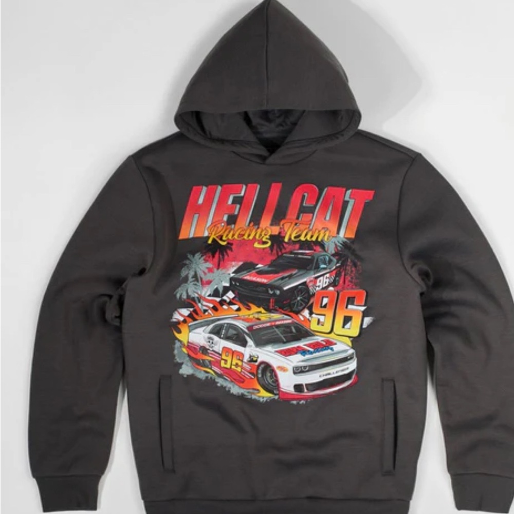 Hellcat Racing Team Graphic Hoodie - Gray XXL